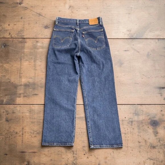 LEVI’S RIBCAGE STRAIGHT LEG ULTRA HIGH RISE BLUE JEANS SIZE 29 - Picture 3 of 5